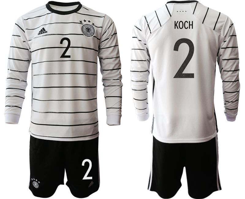 Men 2021 World Cup National Germany home long sleeve #2 white Soccer Jerseys->germany jersey->Soccer Country Jersey